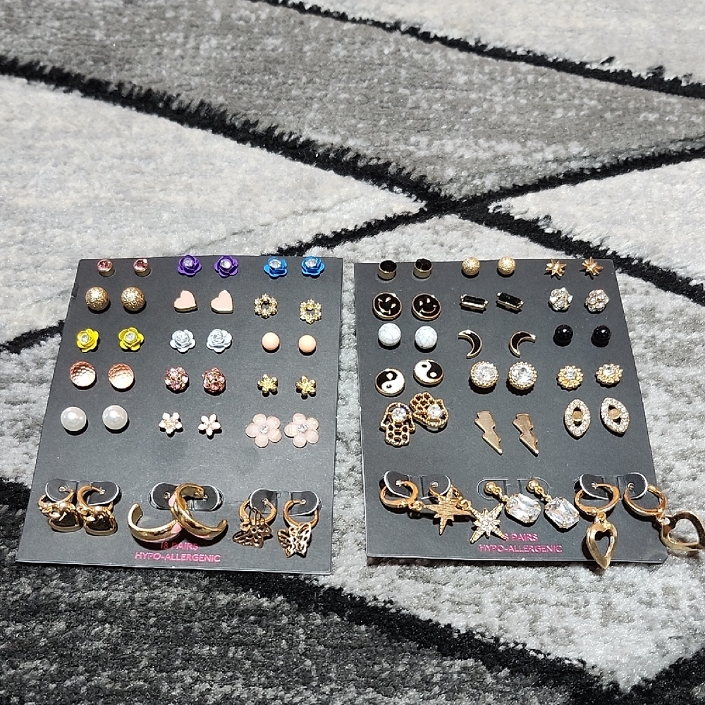 Assorted Hypoallergenic 36 Pairs Earrings Bundle
